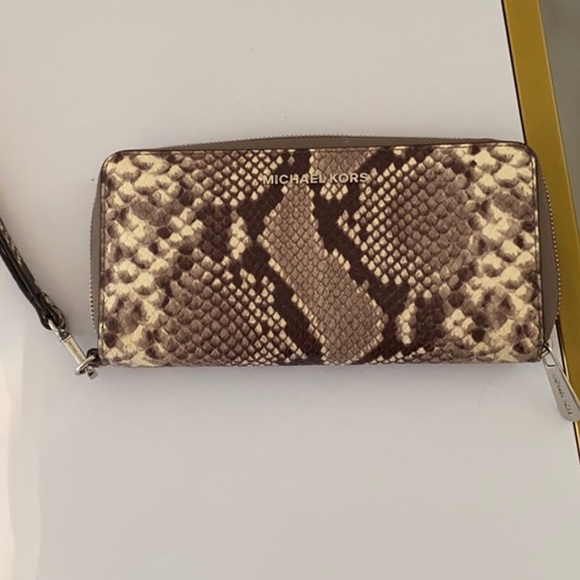 Michael Kors Handbags - Michael Kors Snakeskin Wallet